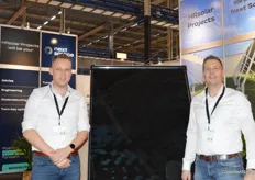 This panel generates hot water using the sun. Daan Boks and Steven Triep from HR Solar Projects brought the panel.